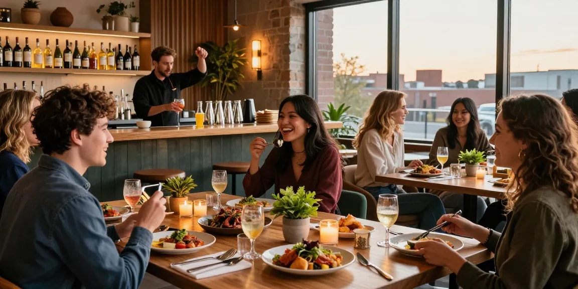 Enjoying modern culinary delights at Sydney303 Slot's TrestleOnTenth dining experience.
