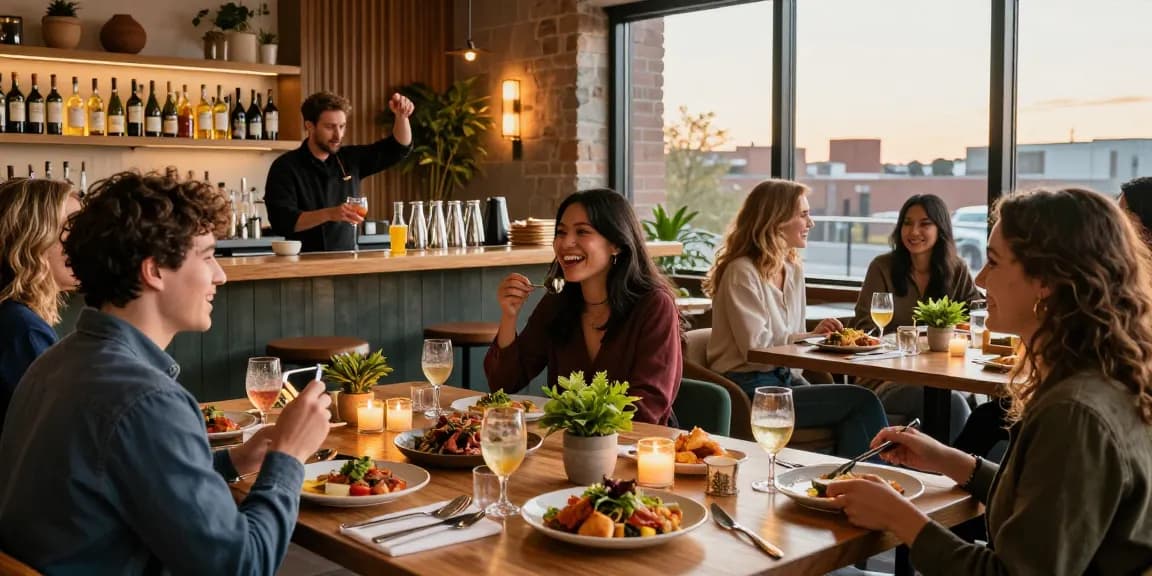 Enjoying modern culinary delights at Sydney303 Slot's TrestleOnTenth dining experience.