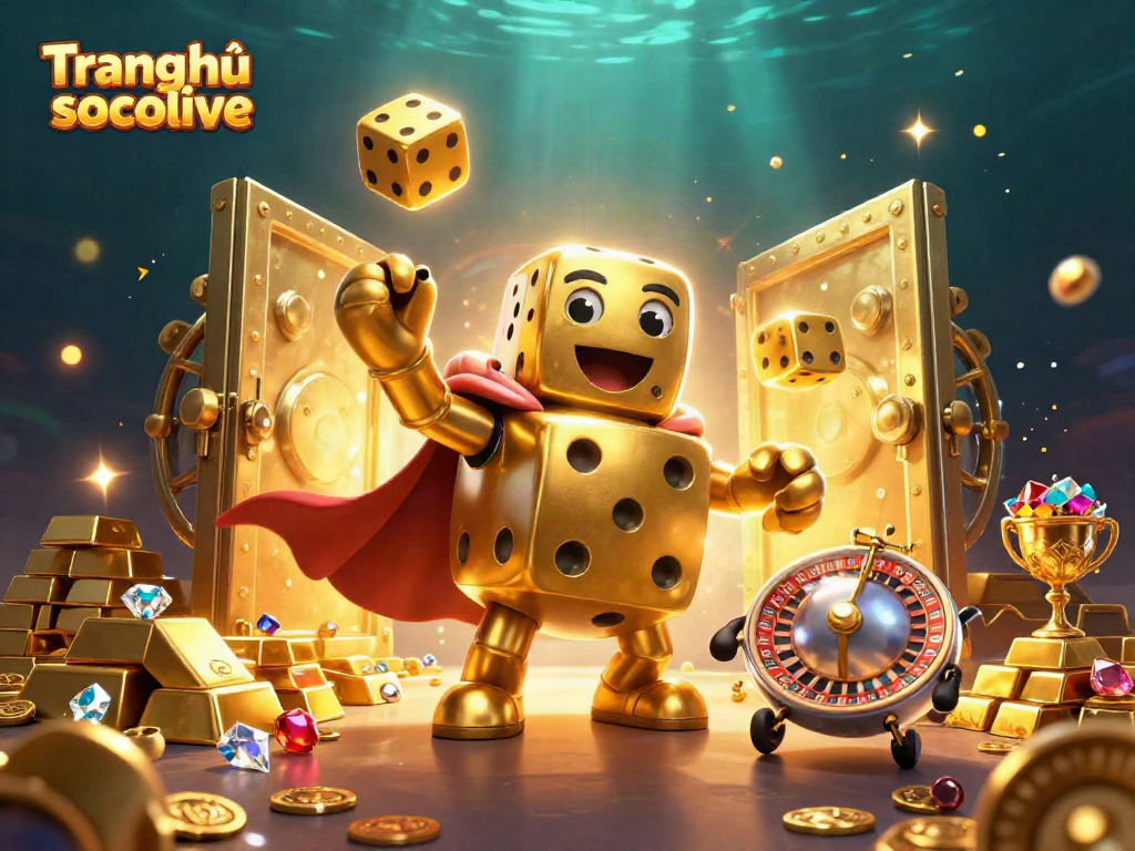 Engage with thrilling gameplay on Trang chủ socolive featuring lively 3D golden dice and dazzling treasures.