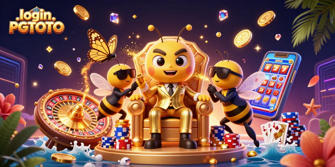Experience the thrill of login PGTOTO with our vibrant casino scene featuring a bumblebee mob boss.