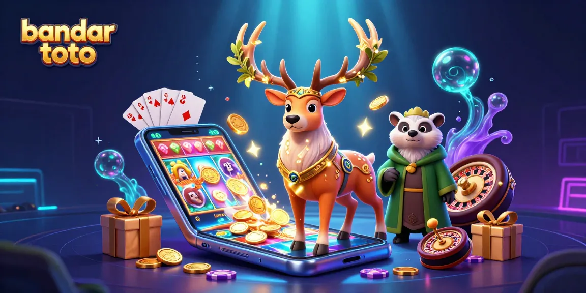 Experience bandar toto excitement with glowing gaming characters in an immersive 3D illustration.