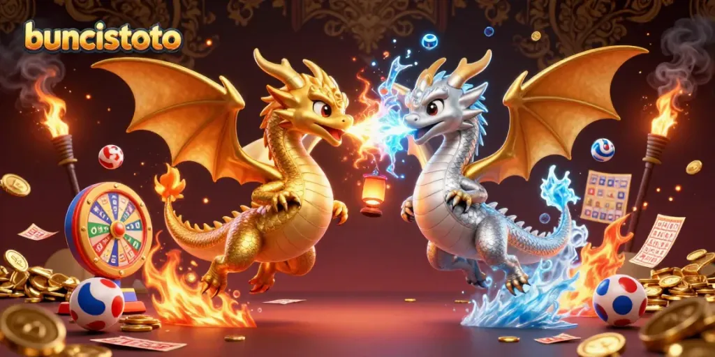 Buncistoto membawa suasana lotere yang meriah dengan naga 3D berlapis emas dan perak