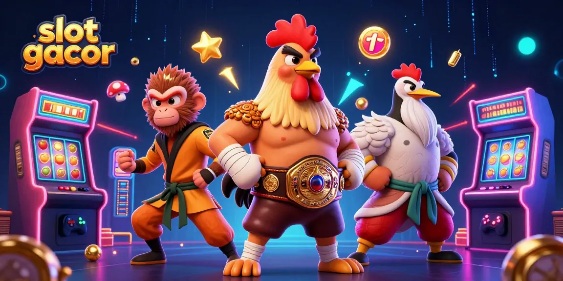 Experience thrilling gameplay with slot gacor featuring a lively scene of iconic gambling elements.