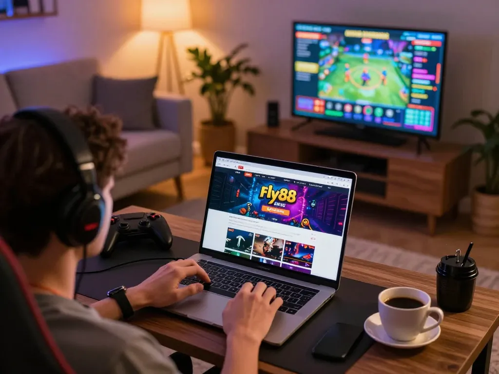 Engaged player exploring fly88 casino online for dynamic gaming experience