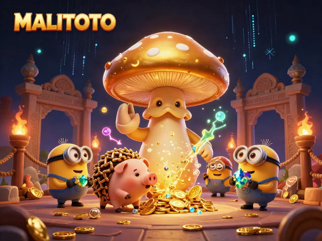 Experience thrilling treasure hunting with MALITOTO's golden wizard, treasure-sniffing pig, and gemstone minions.