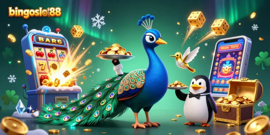 Bermain di bingoslot88 dengan keseruan jackpot dan simbol keberuntungan yang menyelimuti suasana