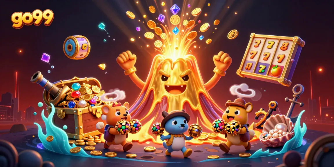 Experience thrilling wins at go99 with a vibrant, treasure-filled casino scene.