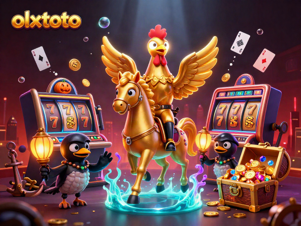 Olxtoto memikat di kasino malam dengan ayam emas dan teman-teman bersinar, menawarkan jackpot