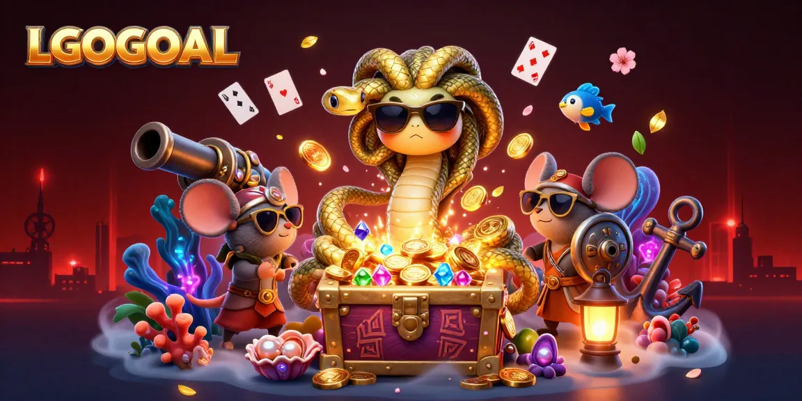 Engage with LGOGOAL's dynamic casino scene featuring Medusa and treasure elements.