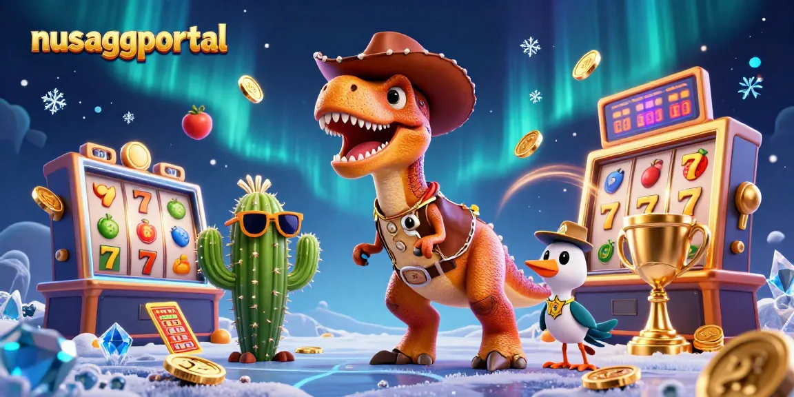 Experience thrilling jackpots at nusaggportal with vibrant casino elements and exciting characters.