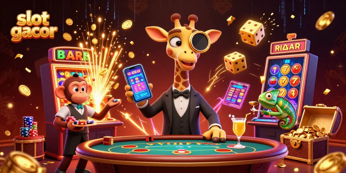 Experience thrilling slot gacor action with a vibrant 3D circus scene bursting with jackpots and lively characters.