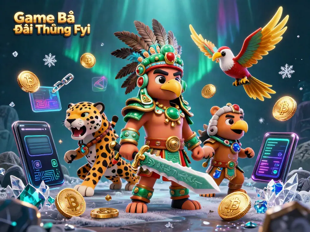 Engage with Game Bài Đổi Thưởng Fyi through vibrant Aztec warriors and dynamic gaming elements.