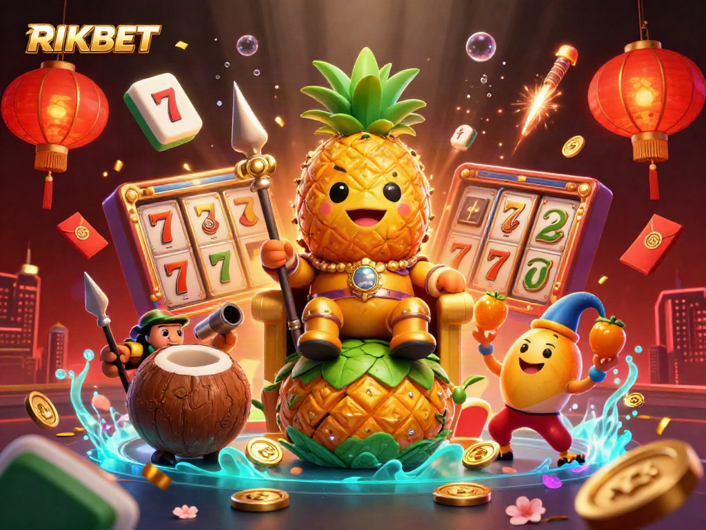 Experience thrilling moments at RIKBET with vibrant 3D casino characters and dynamic slot elements.