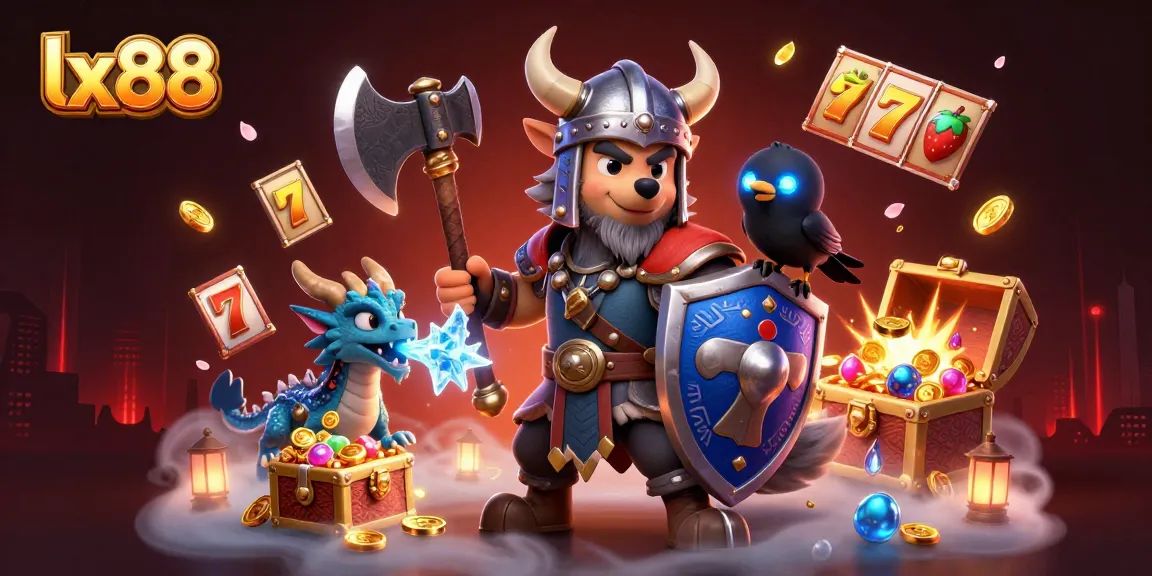 Engage with lx88's vibrant casino experience featuring exhilarating slot action and dynamic characters.