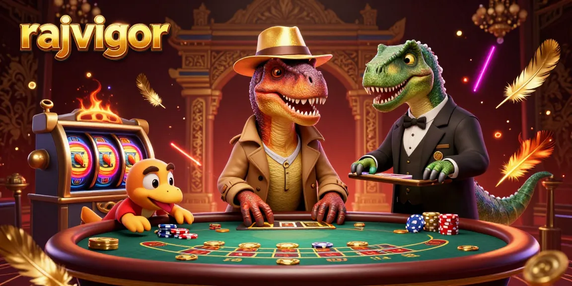 Experience excitement with rajavigor as a velociraptor card counter engages at a dynamic blackjack table.