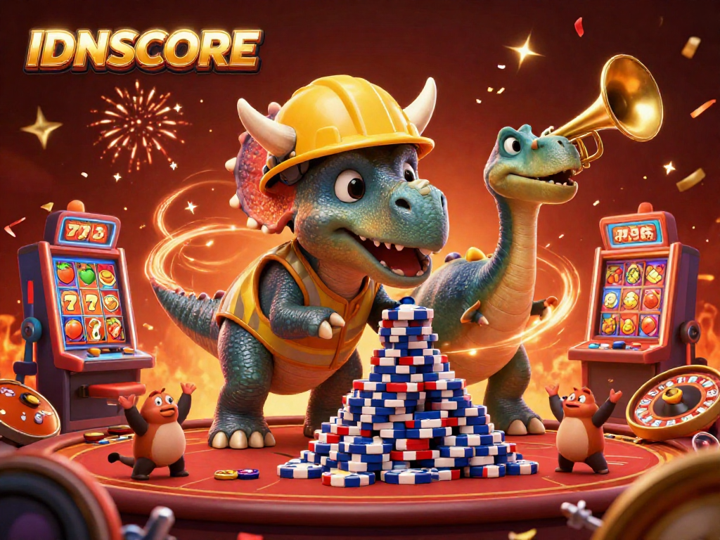 Experience IDNSCORE's thrilling casino adventure with lively characters and dynamic game elements.