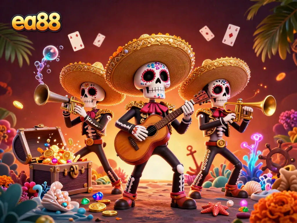 ea88 chơi casino mãn nhãn với băng nhạc mariachi trong thế giới 3D đầy màu sắc