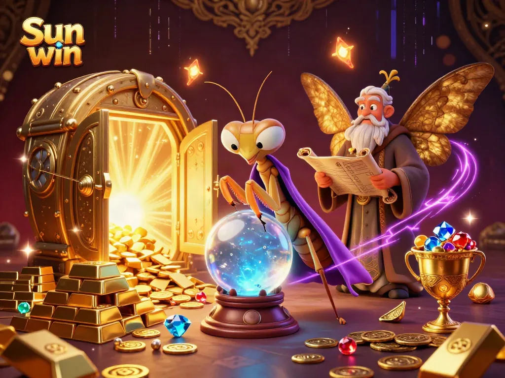 Engage in thrilling games at Sun win with vibrant casino elements and mystical characters.