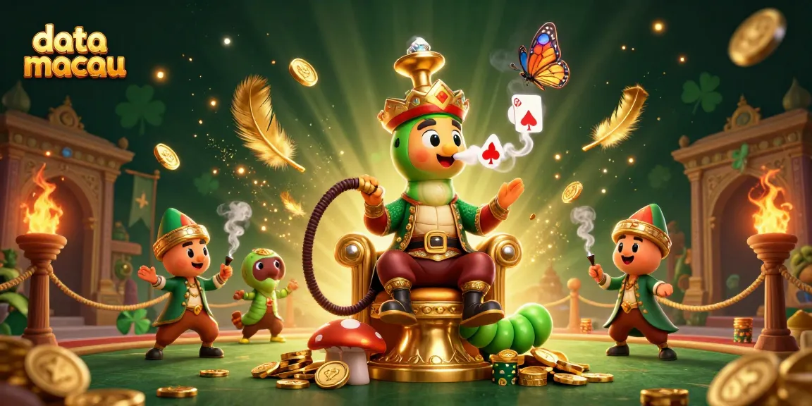 Menang besar di data macau dengan ilustrasi 3D yang menampilkan kasino megah dan elemen permainan.