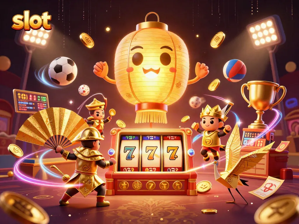 Slot gacor dengan pemenang jackpot dan simbol keberuntungan di kasino.