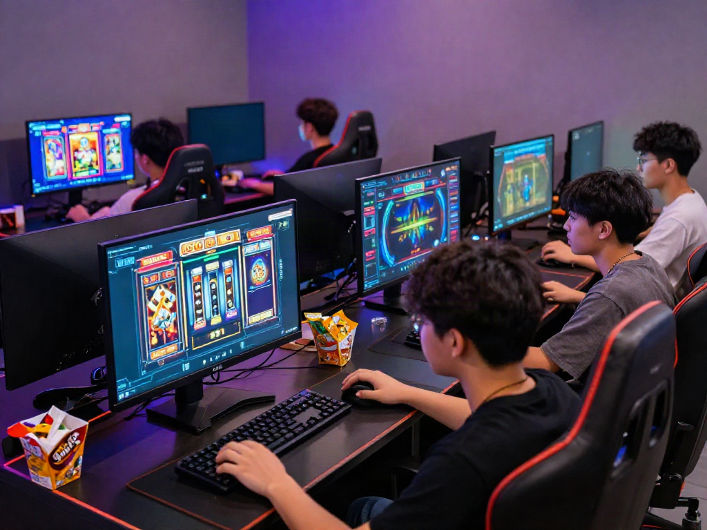 Dynamic slot gacor gaming scene with players enjoying vibrant online entertainment in 2026