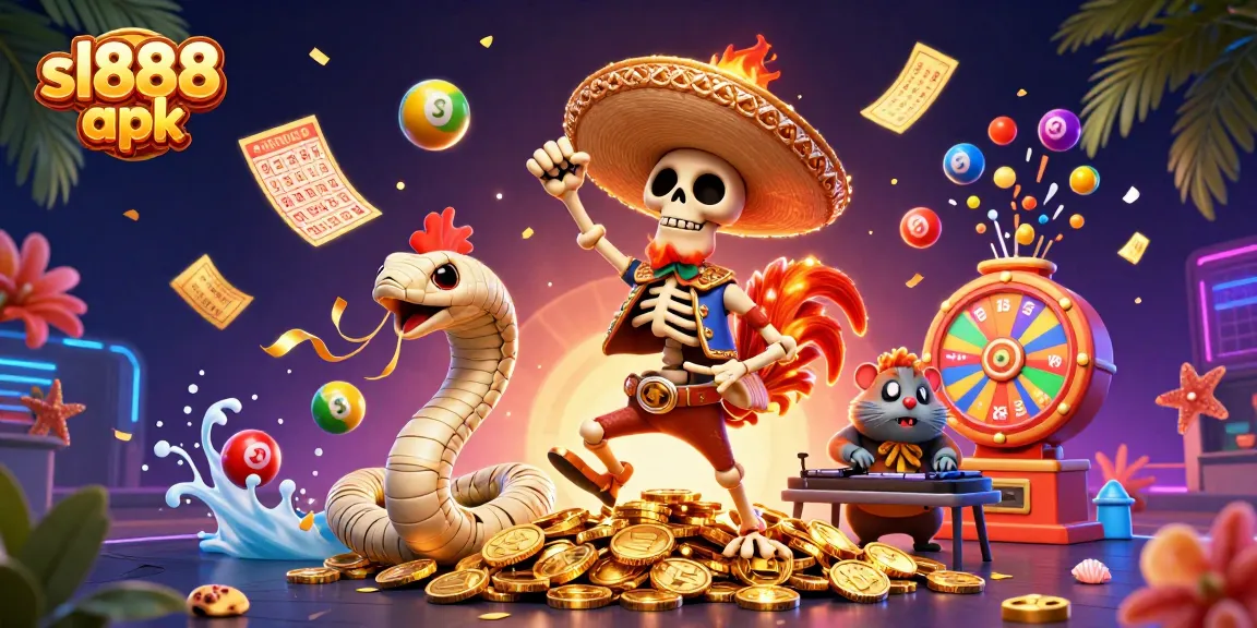 Play the exciting sl888 apk and enjoy vibrant gambling visuals with dynamic characters and elements.