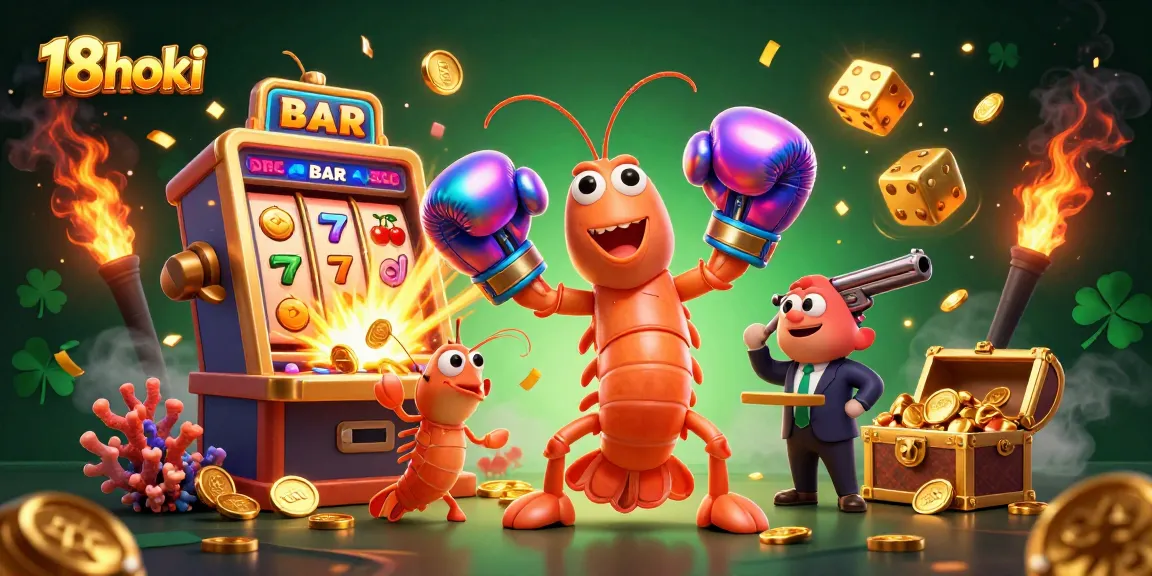 Experience the excitement of 18hoki as vibrant characters engage in a thrilling casino adventure filled with jackpots and winning opportunities.
