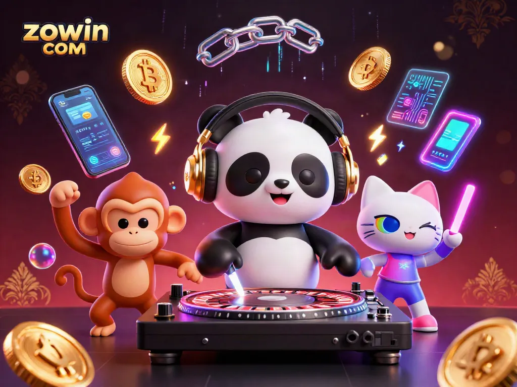 Experience thrilling gaming at zowin com with dynamic 3D characters and vibrant casino elements.