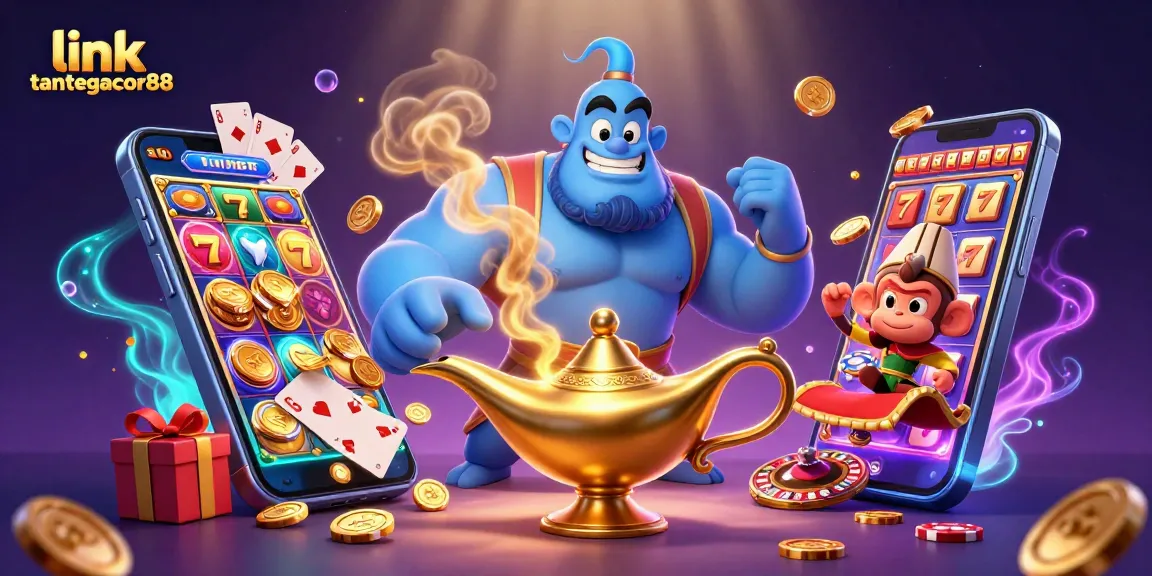 Menangkan jackpot saat bermain dengan link tantegacor88 dalam ilustrasi kasino yang menggembirakan ini