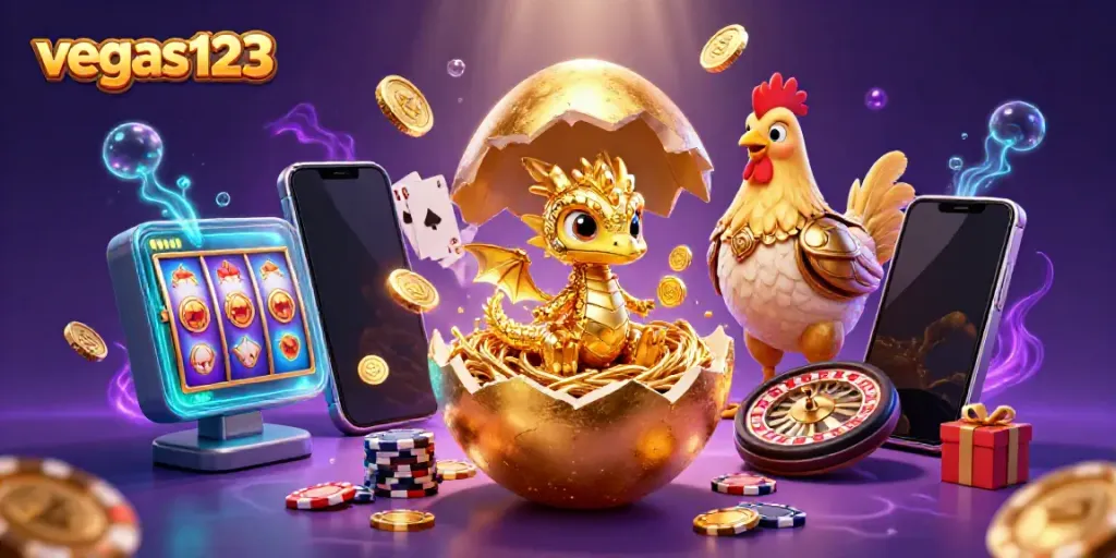Ilustrasi kasino 3D yang menarik dengan vegas123 berhasil menarik perhatian pemain dengan elemen permainan.