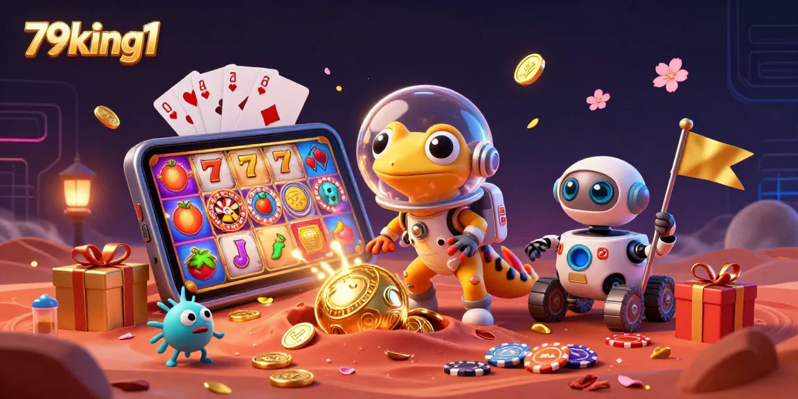 Engage with 79king1, as Martian gecko discovers a hidden casino with thrilling slots and games.
