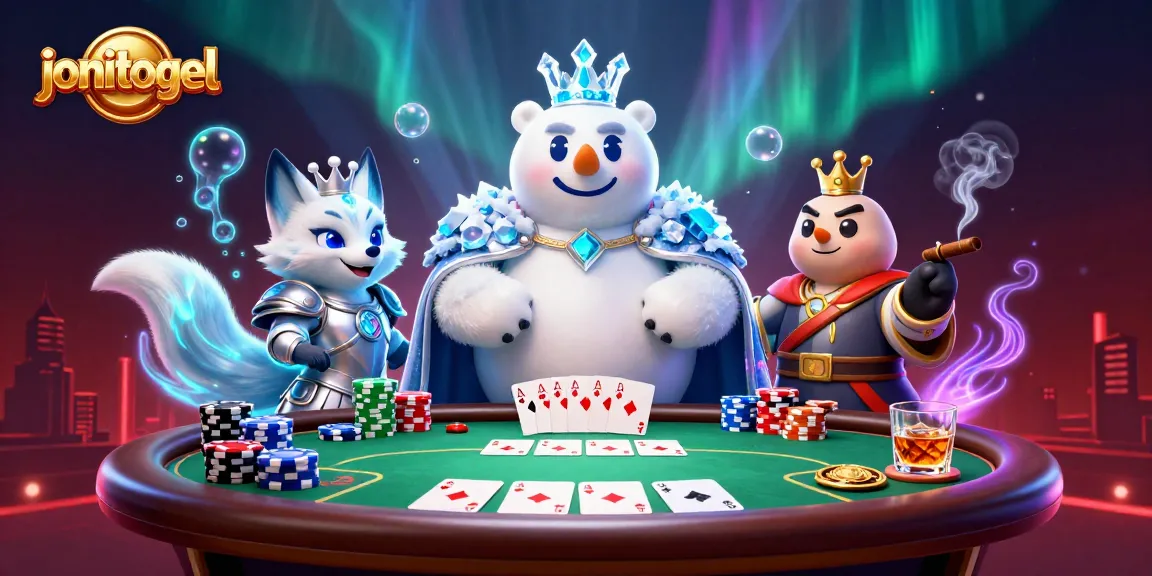 Experience exceptional gameplay at jonitogel, featuring vibrant poker elements and fantastical characters.