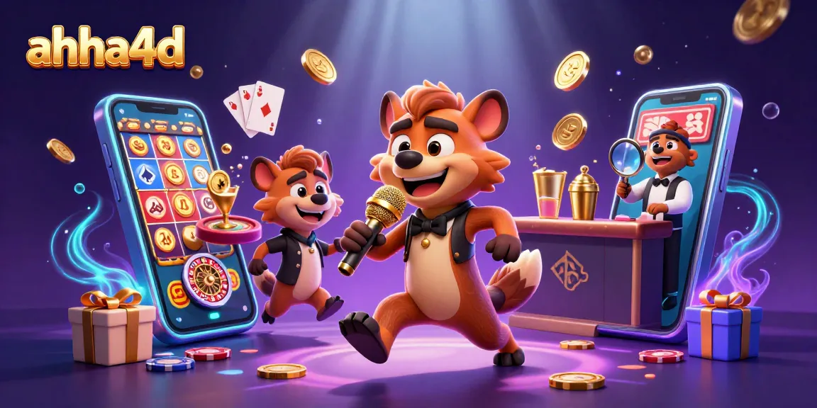 Experience ahha4d excitement with hyenas in a comedic casino club, showcasing vibrant slot games and dynamic action.