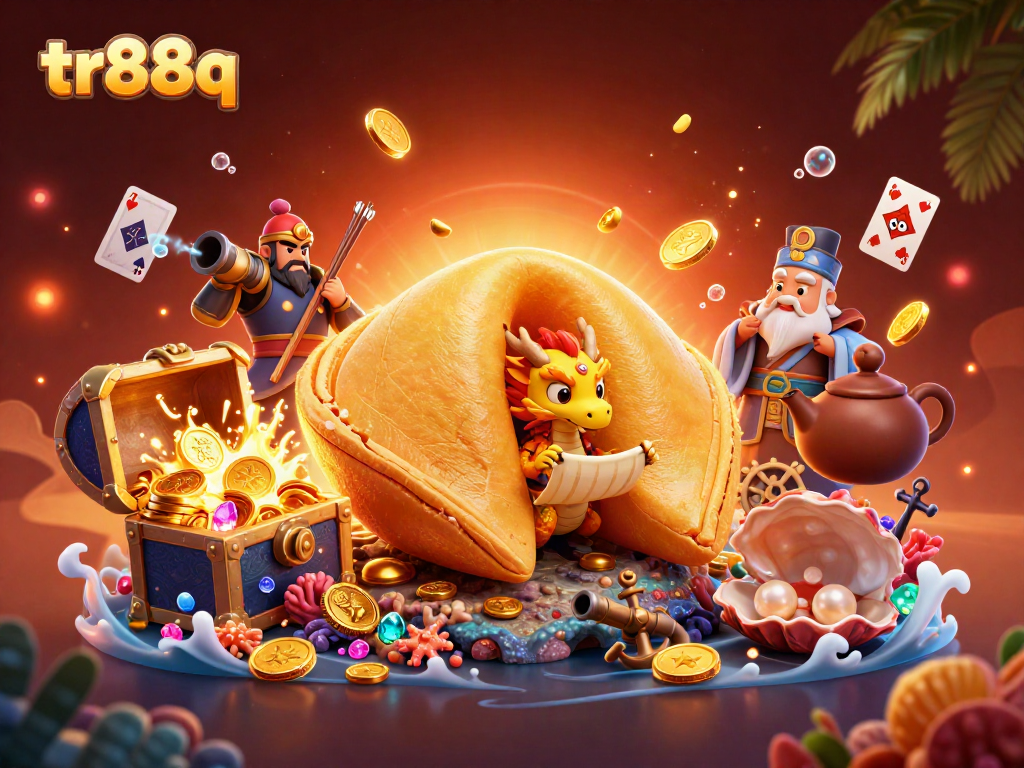 Experience thrilling gaming with tr88q's vibrant 3D casino elements and dynamic characters.