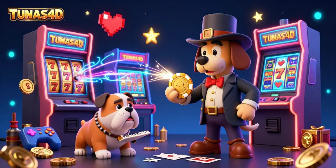TUNAS4D reveals thrilling poker chip clues in a vibrant casino scene, highlighting golden gaming treasures.