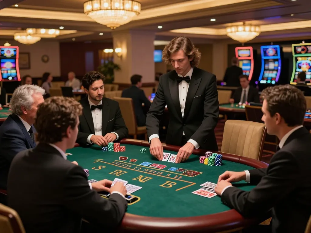 Engaging blackjack players at a vibrant casino utilizing joylink free kredit to elevate their gaming experience.