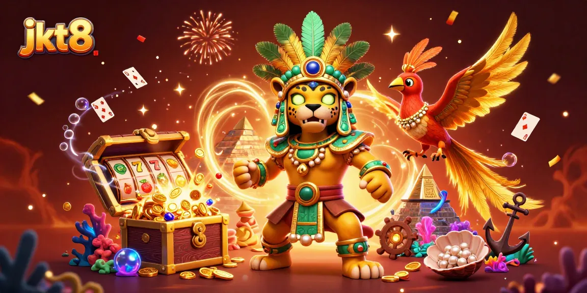 Mendapat jackpot dalam permainan slot jkt8 dengan karakter unik dan elemen warna-warni.