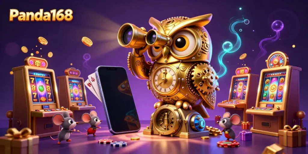 Panda168 menawarkan pengalaman bermain slot yang seru dengan slot mesin yang berkilauan dan simbol bertuah.