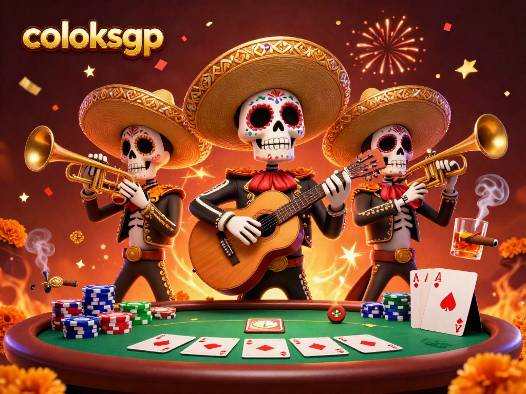 Coloksgp menghadirkan suasana kasino dengan band mariachi kerangka yang menggembirakan.