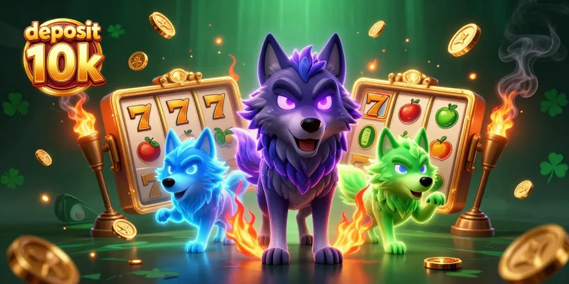 Slot deposit 10k menunjukkan pemimpin serigala berkumpul dengan elemen slot yang menggembirakan.