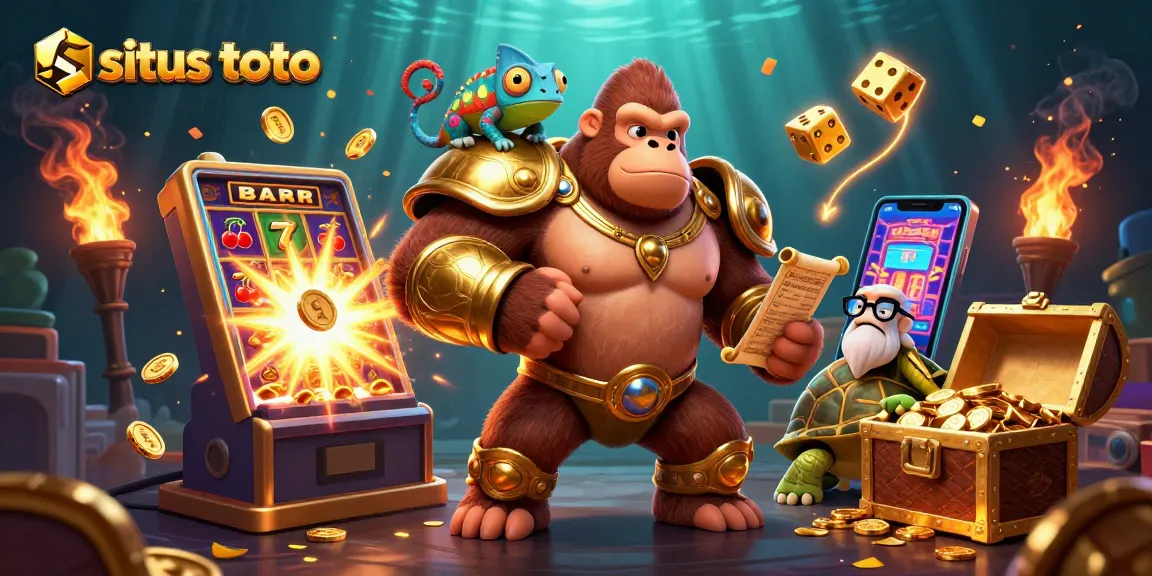 Experience the thrill of situs toto with a dynamic casino scene featuring vibrant characters and explosive action.