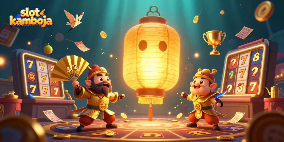 Mainkan slot kamboja dengan keberuntungan di casino yang meriah ini, dipenuhi simbol keberuntungan.