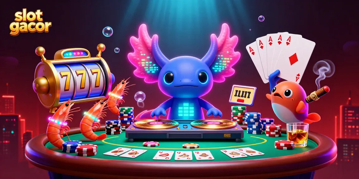 Menangkan permainan dengan slot gacor berwarna-warni dan suasana kasino yang meriah.