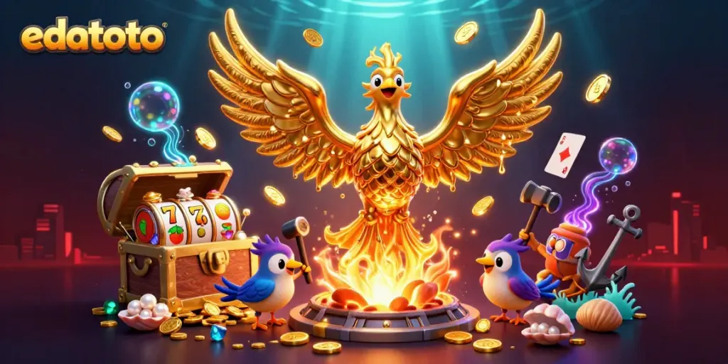 Experience winning strategies at edatoto with vibrant casino elements and dynamic 3D characters.
