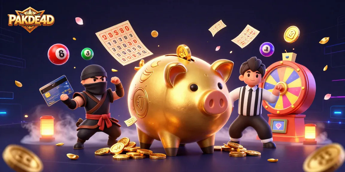 Engage in thrilling gameplay at PAKDE4D with vibrant lottery balls flying around in an exciting casino scene.